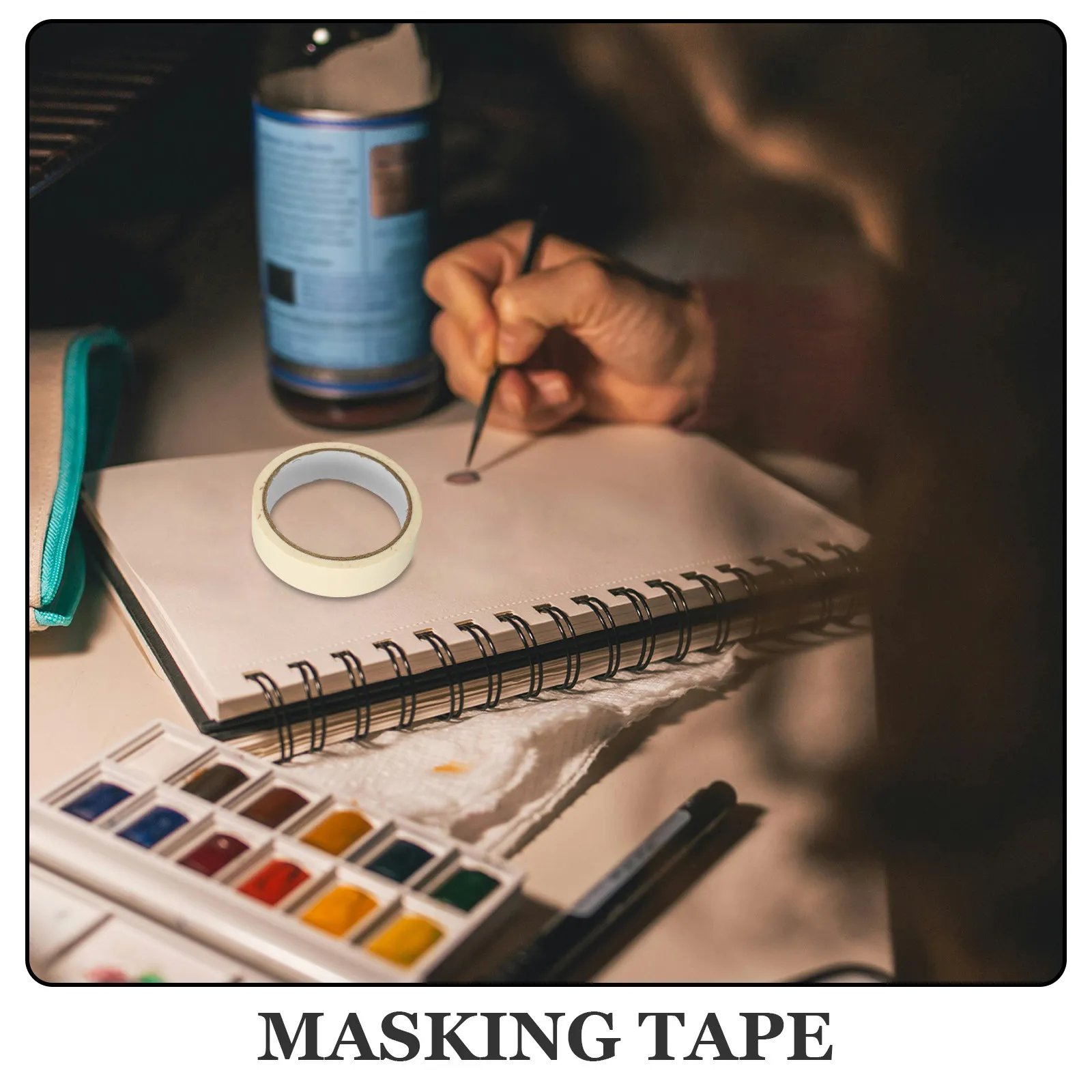 10롤 화이트 페인팅 테이프 20미터 각 롤, 벽 장식, 미술 프로젝트, 자동차 도색, 페인터 테이프용으로 제거 가능