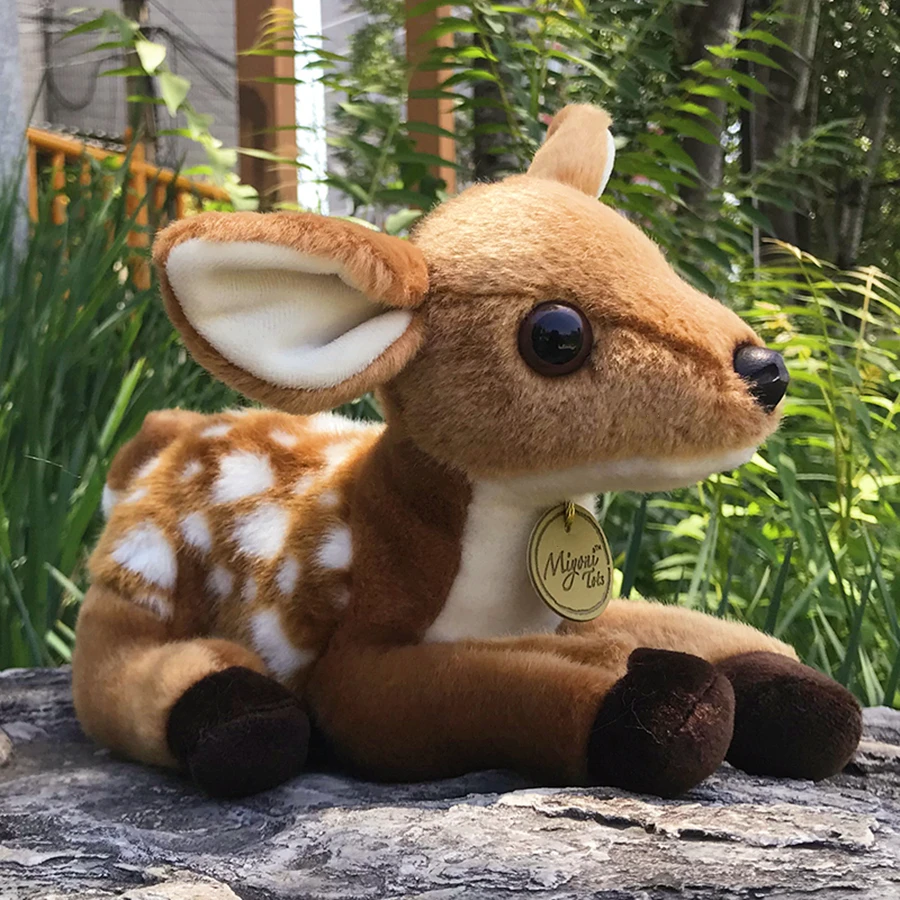 Sika Deer High Fidelity Anime Cute Plushie Buck Plush Toys Lifelike Animals Simulation Stuffed Doll Kawai Toy Gifts For Kids 4