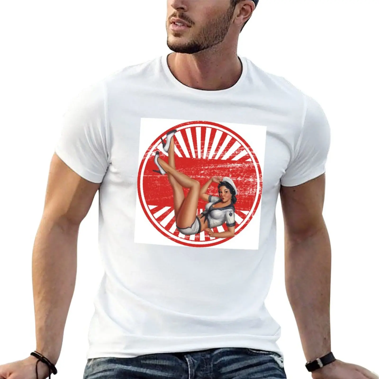 

Футболка PINUP 1, индивидуальные футболки, тяжелые футболки, Забавные футболки, Мужская хлопковая футболка