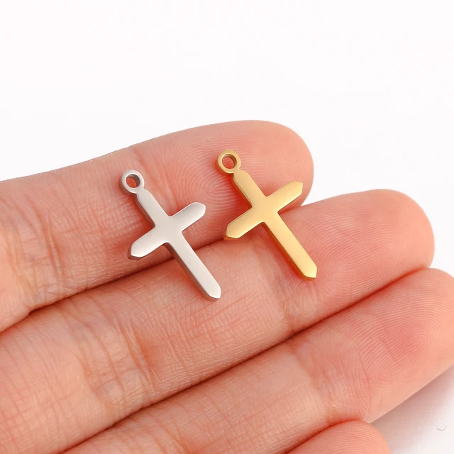 LiQunSweet 5 Dijes De Cruz De Perlas Naturales Con Latón Chapado En Oro, Micro Pavé De Circonita Cúbica, Piedra Cúbica A Granel Para Hacer Joyas, Collares, Aretes, Accesorios, 14 ~ 1.102