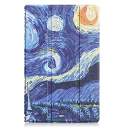 11.5'' Folding Stand Wake Sleep PU Leather Tablet Cover - Premium Design for Enhanced Protection and Style (Starry Night)
