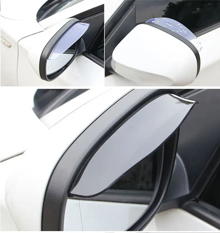 2 Pieces Car side Mirror waterproof Sun Visor Rain Eyebrow Auto
