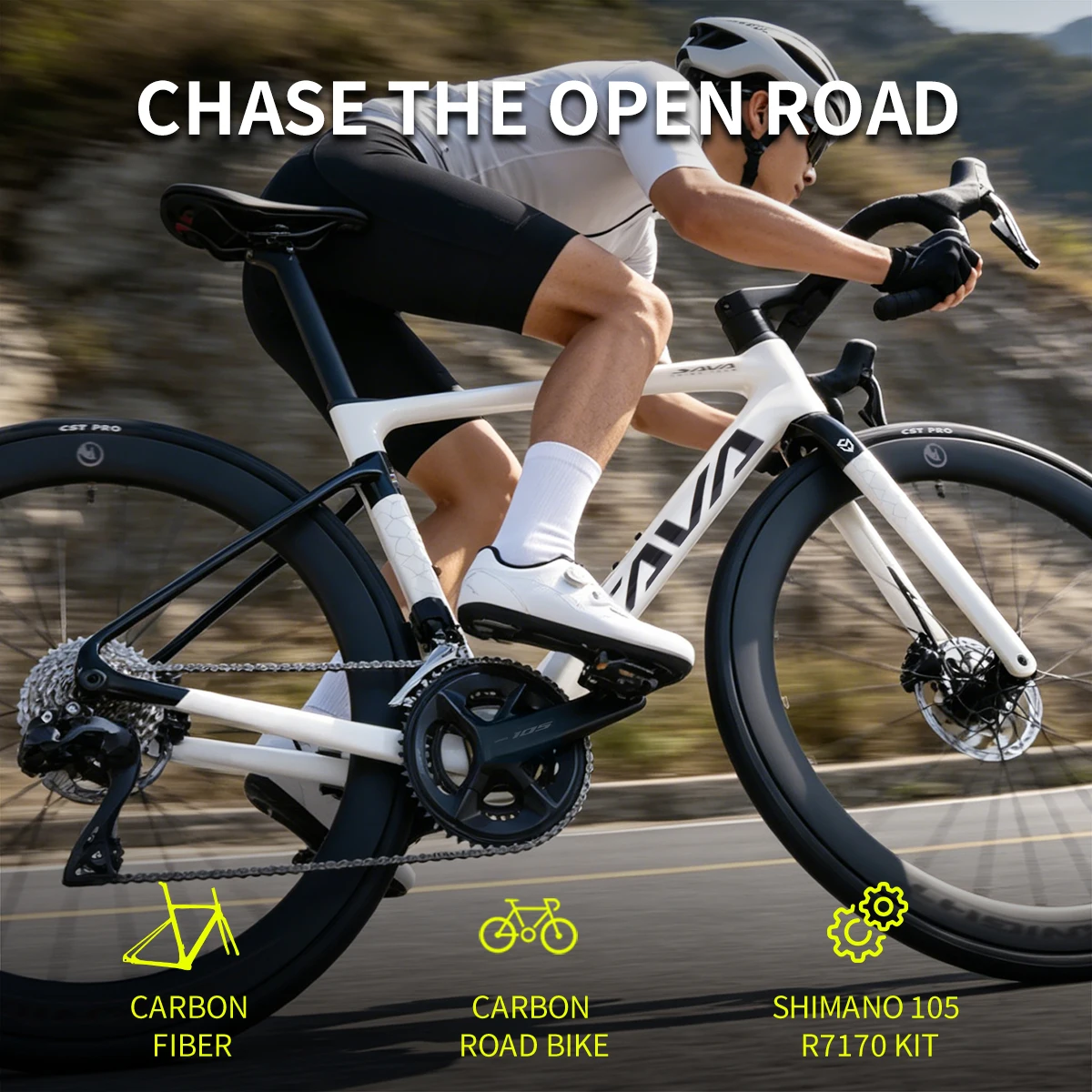 SAVA C7 Road Bicycle 105 Di2 Electronic Groupset Hydraulic Brake 24 Speed