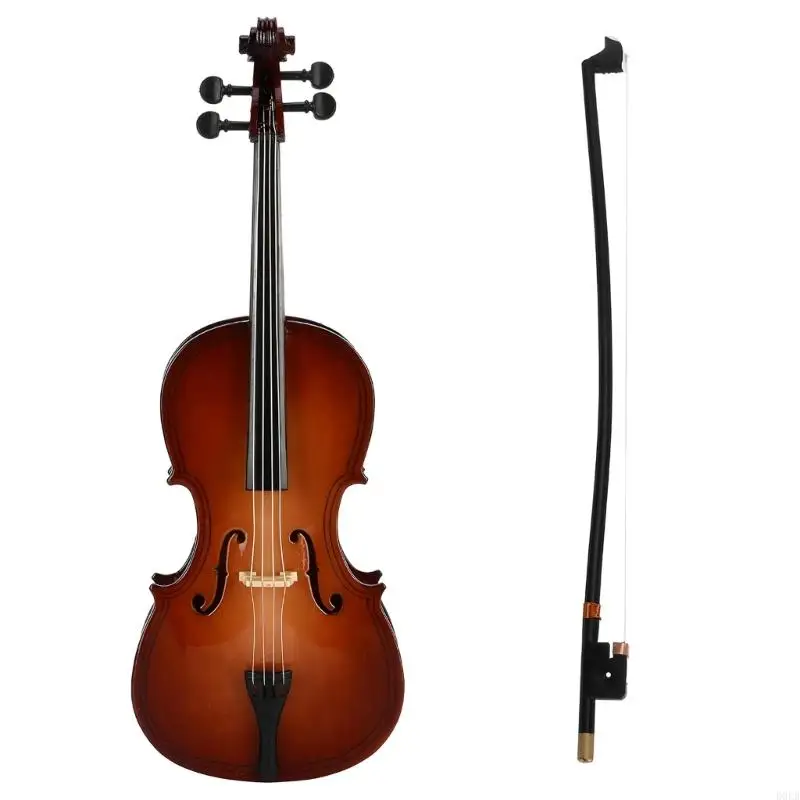 Small violoncelle classique Accent décoratif artisanal avec des cordes réalistes des chevilles réglage adaptées aux
