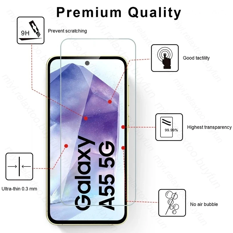 5-Pack HD 9H Tempered Glass Screen Protectors - Crystal Clear Protection
