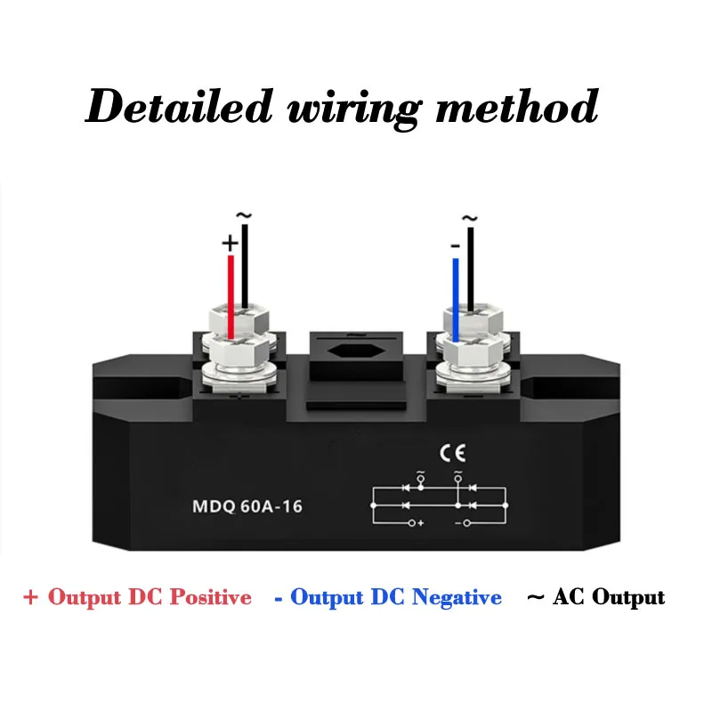 MZMW MDQ 30A-1200A Single Phase Bridge Rectifier Diode Module 60A 100A 200A 300A 250A 400A 500A Amp 1600V High Power AC to DC diode bridge rectifier