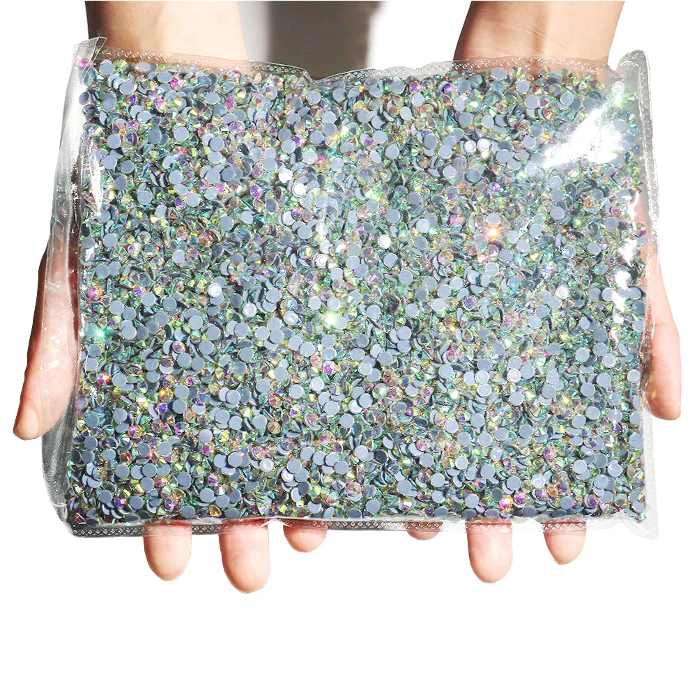 

Bulk 100 gross crystal ab Wholesale High Quality luxe Hotfix Rhinestones SS6-SS20 Crystal Hot Fix Rhinestone iron on stones