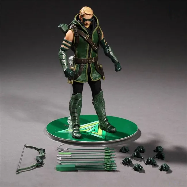 thumbnail image 1 of Juguetes populares Marvel DC Anime Superhéroes Flecha Verde Oliver Queen Figura de acción articulada móvil Modelo coleccionable Figuras de juguete regalos, 1 of 5