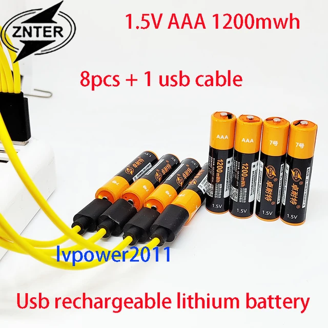 Batería recargable de litio para control remoto, pila AAA de iones de  litio, 4 piezas, 1,5 V, 1200mWh, 1,5 V, ratón inalámbrico, pilas AAA -  AliExpress