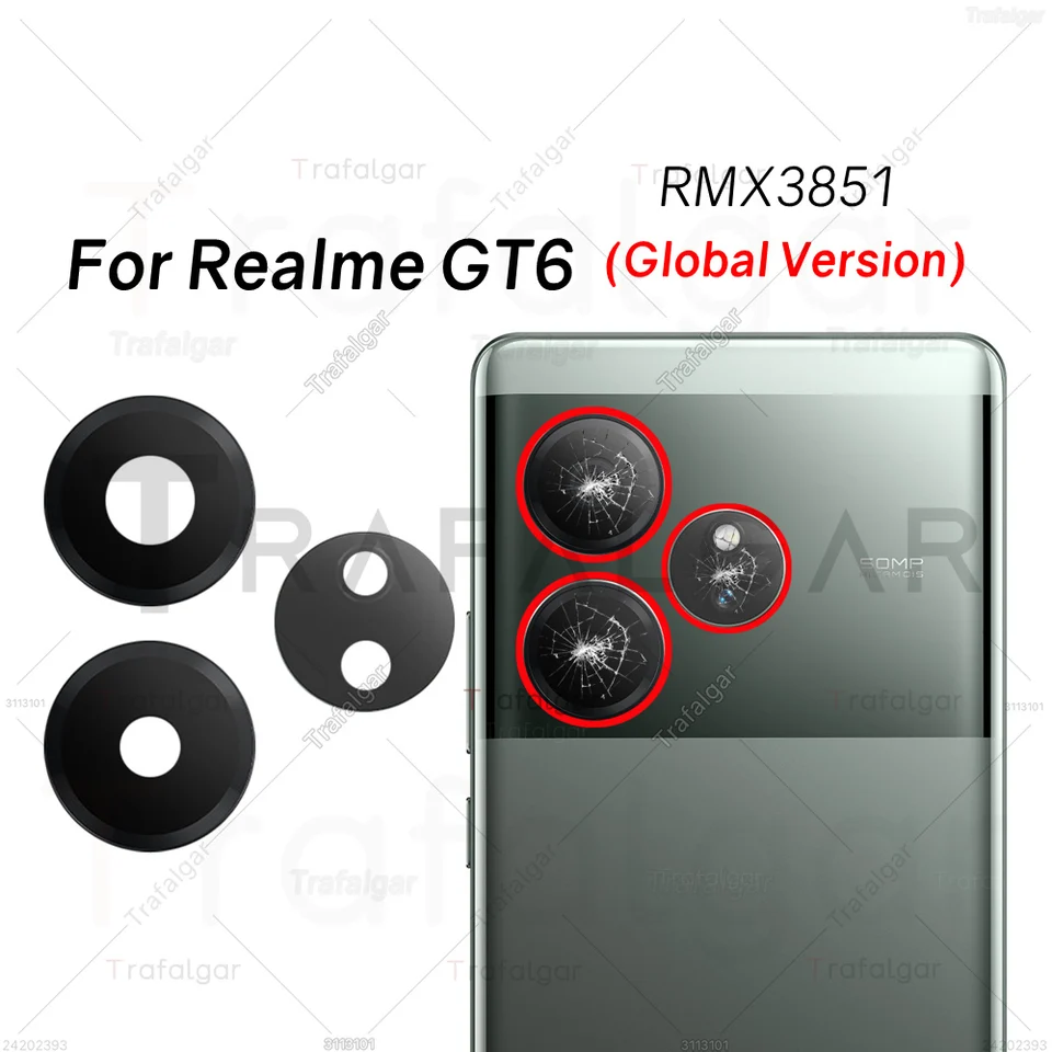 Couvercle Arrière (Back Cover) Original Global Pour Realme GT 6 - Avec Protection Objectif - Neuf