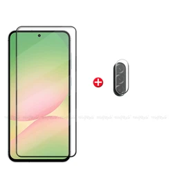 Premium 6 - in - 1 Full Cover Tempered Glass Screen and Lens Protector with 9H Hardness - A56 (1 Glass and 1 Len)