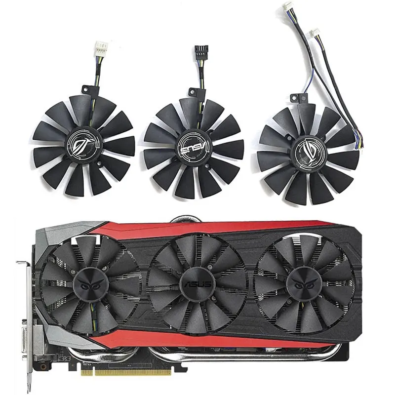 Nuova Ventola Gtx1080 1070 1060 Gpu T129215Su Dcc 12V 0.5A Per Asus Rx 480 580 Gtx1080 1070 1060 Ventola Di Raffreddamento Della Scheda Grafica