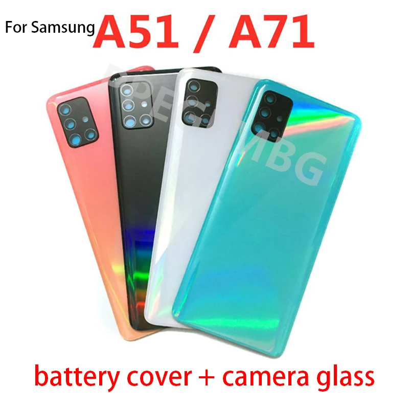 

Новый чехол для телефона Samsung Galaxy A51 A515 A71 A715, задняя крышка батарейного отсека, задняя крышка, панель, шасси, объектив камеры