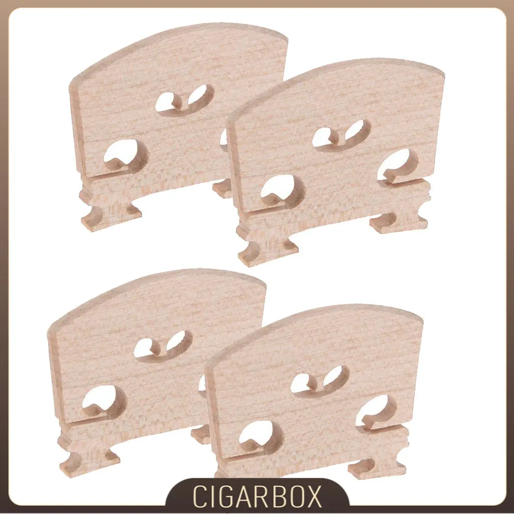 4 Pezzi Violino Ponti Violino 4/4 3/4 1/2 1/4 1/8 Violino Acustico O Violini Elettrici Ponte Standard In Legno D'Acero Violino Non Montato