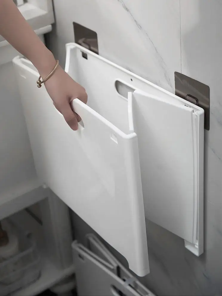 

Bathroom Clothes Wall-Mounted Foldable Storage Rack Clothes Waterproof Storage Basket