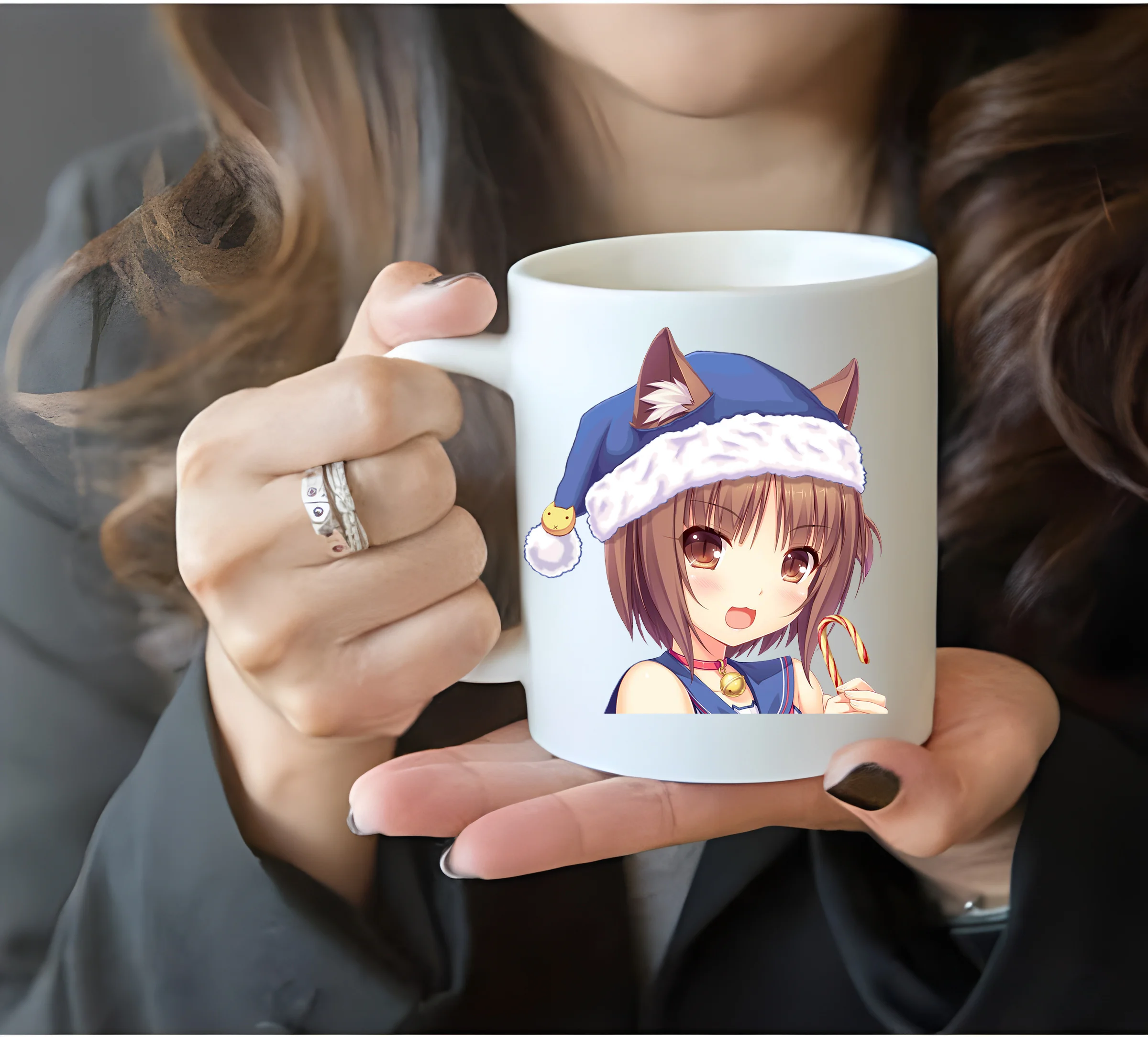 

Kawaii аниме некопара мультфильм экшн-Фигурки игрушки девушки кот сестры кофейная кружка чайная чашка под заказ молоко пиво кружки влюбленных, друзей подарки