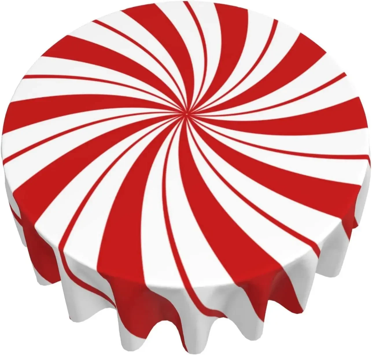 

Традиционная скатерть, многоразовая и водонепроницаемая, двойная круглая скатерть из мятного сахара для украшения стены, 60 дюймов