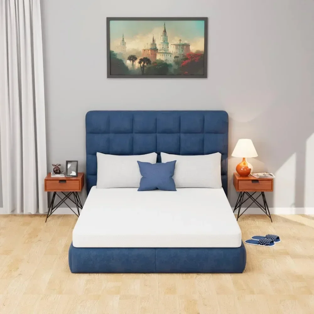 Full Size Bed Mattress, Medium Firm Mattresses Fiberglass Free, Bed-in-a-Box, 5 Inch Green Tea Memory Foam Mattress 3