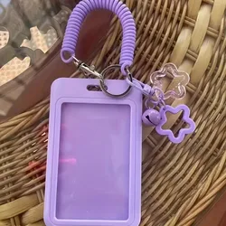 Vibrant Star - Shaped Retractable ID Card Holder with Keychain - Cute and Practical (1 set)