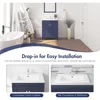 Bathroom Sink Compact Ceramic Vessel Sink for Bathroom With Overflow - Ideal for Small Spaces White Countertop Furniture Fixture 5