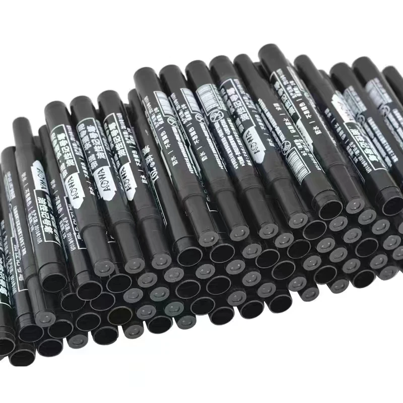 네임펜 펜 미세 포인트 방수 잉크, 얇은 펜촉, 조잡한 펜촉, 검정 파랑 빨강 잉크, 1.5mm 파인 컬러 마커 펜, 세트 당 100 개