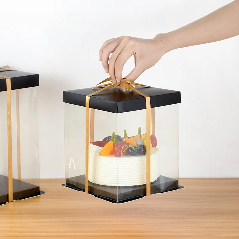 7 Inch Transparent Cake Box, Large Birthday Cake Packaging Boxes with Clear Window, DIY... - SKU TCB00839 - UGI Packaging