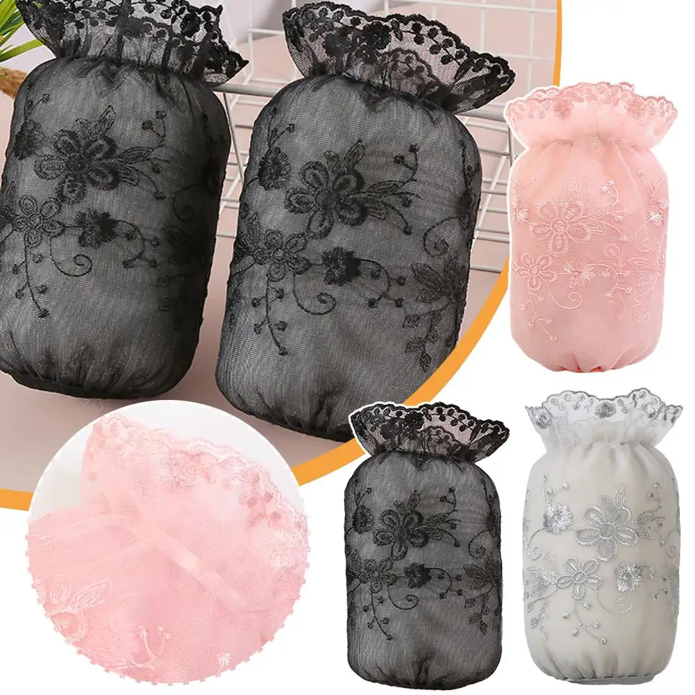 

Autumn Winter Double Layer Embroidered Lace Sleeves Sleeves Accessories Resistant Protective Cover Cover Clothing St G7w1