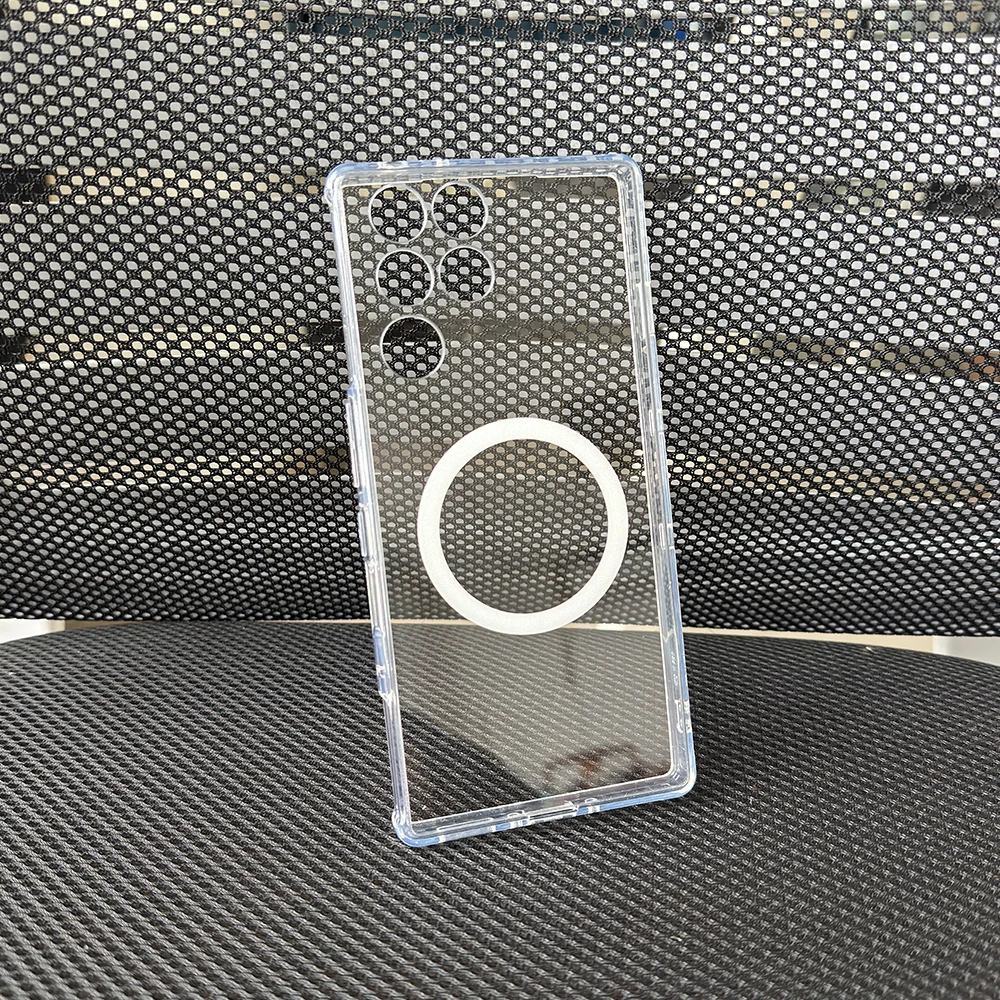 Magnetic Wireless Charging Transparent Frosted Shockproof Phone Case