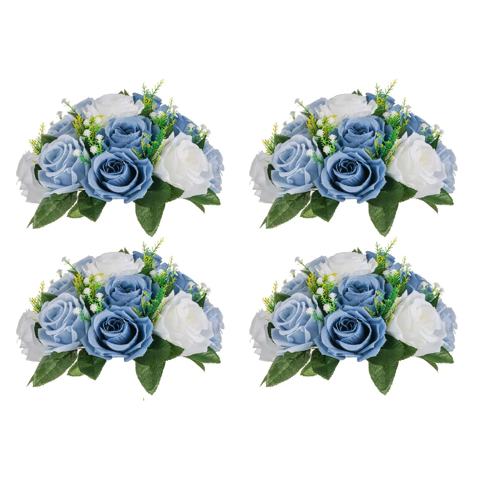 4 Stück künstliche Blumen, Kugel, Tafeldekoration, Rosenkugel für Hochzeit, Blumenarrangements, Blumenstrauß, Party, Heimdekoration – Detail 9