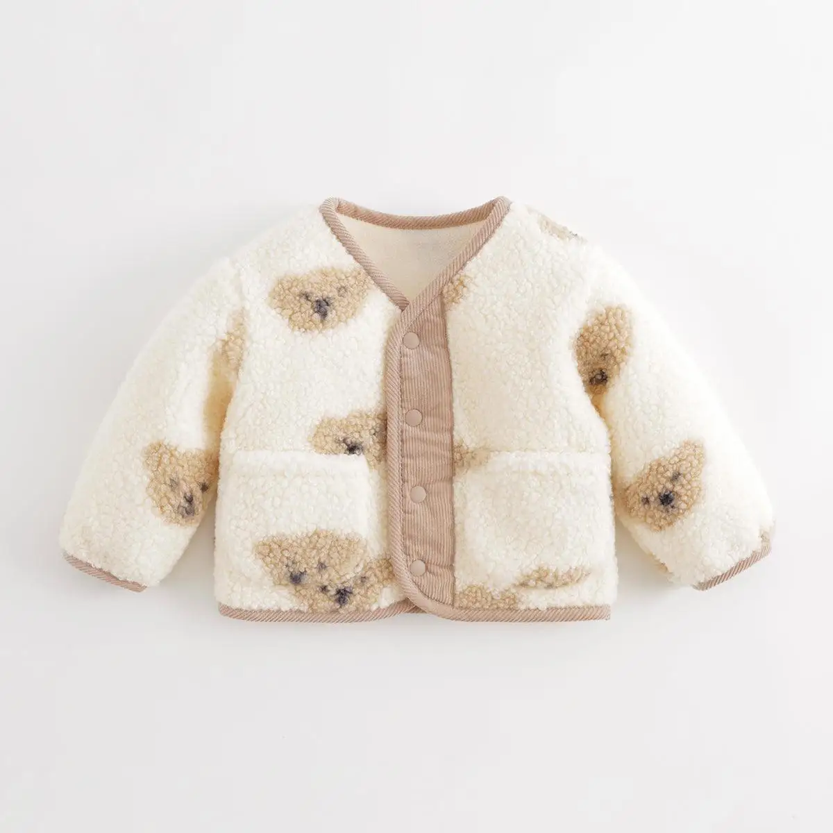 

MARC&JANIE Boys Girls Senseless Printed Fleece Jacket for Autumn & Winter 231536