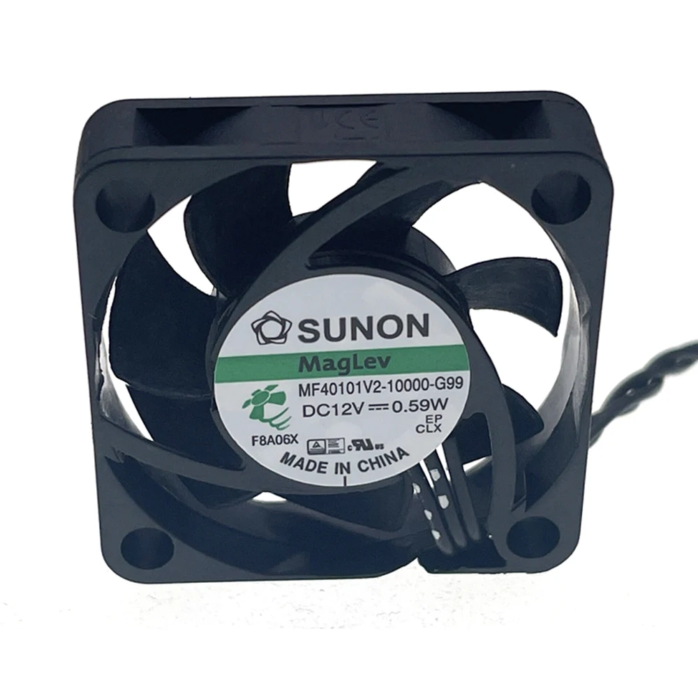 

MF40101V2-10000-G99 New 2pcs Sunon 4010 40mm 4cm Mute 12V Cooling Fan Maglev Bearing 40X40X10mm 0.59W 3Pin Tach