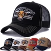 Unisex Summer Breathable Mesh Trucker Hat Bulls Head Pattern Baseball Cap Adjustable Snapback Hats For Men And Women 1