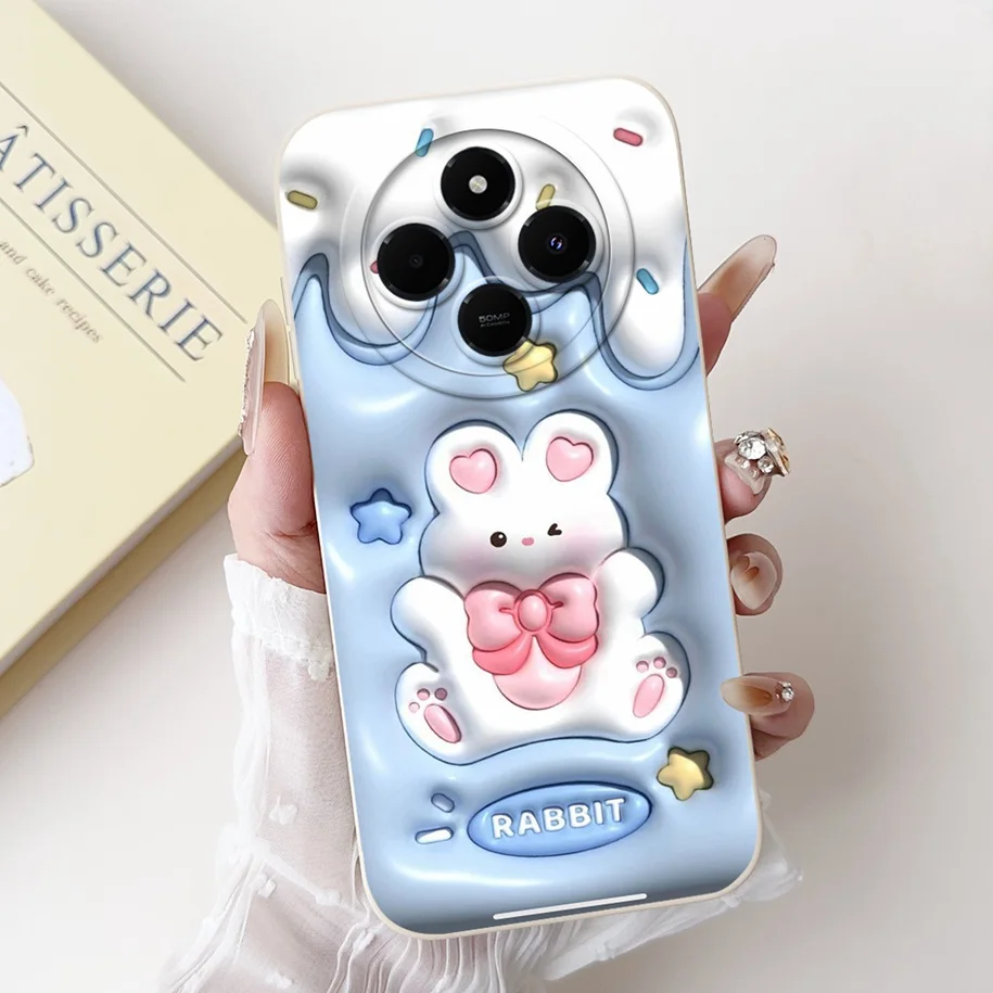 Cute Panda Rabbit Cartoon Soft Matte Silicone Back Cover Case