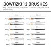 Bowitzki 12pcs Artist Brush Set for Facial paint Acrylic Oil Watercolor Gouache Painting Face Body Paint Brush with Package 2