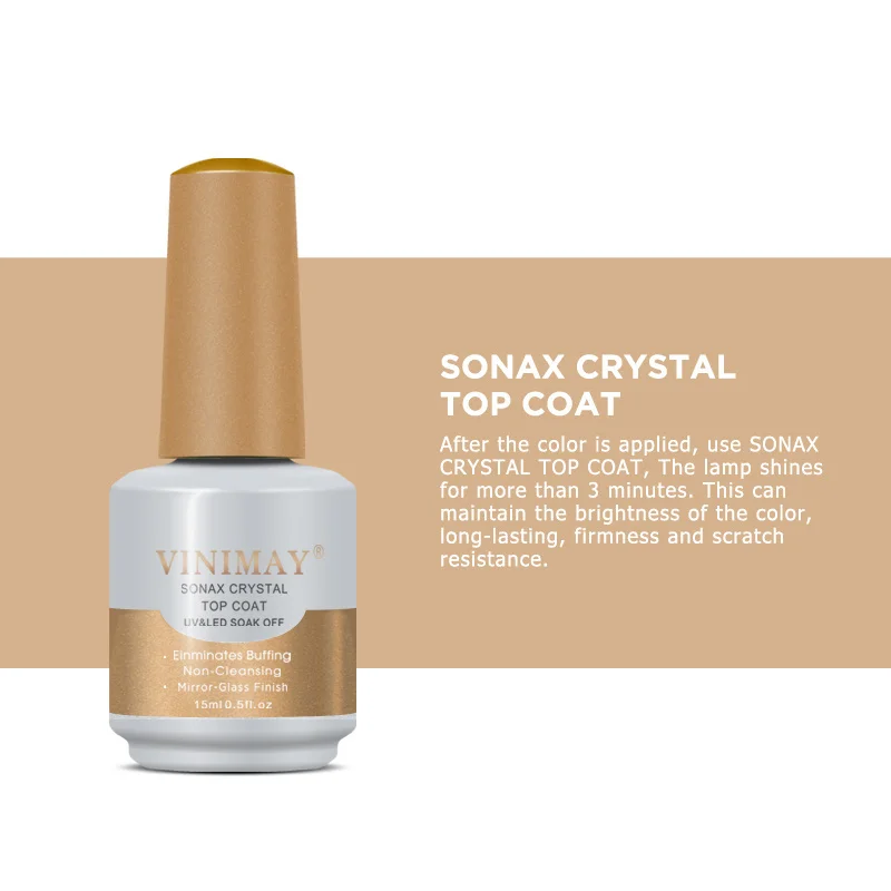 VINIMAY Base Top Coat Gel Nail Polish Acid free Primer Varnish Hybrid Semi Permanent Matte Top Sonax Nails Reinforce Rubber Base 2