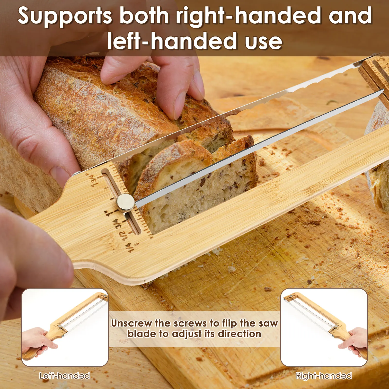 Adjustable Wooden Bread Slicer 3