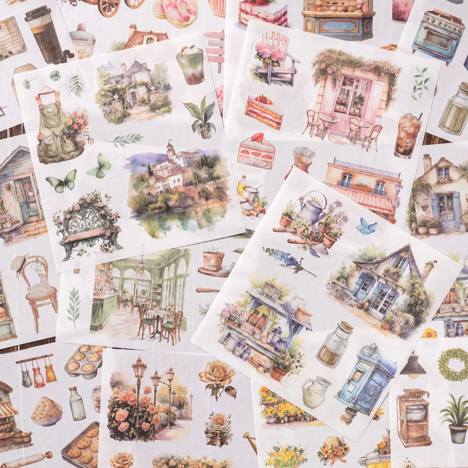 Scrapbook Supplies Sticker Book, 50 Sheets Journaling Stickers 6