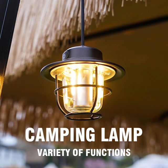 Lampada da campeggio a LED lampada da tenda a sospensione retrò lampada da  campeggio portatile con oscuramento continuo lanterna a luce di emergenza  ricaricabile impermeabile - AliExpress