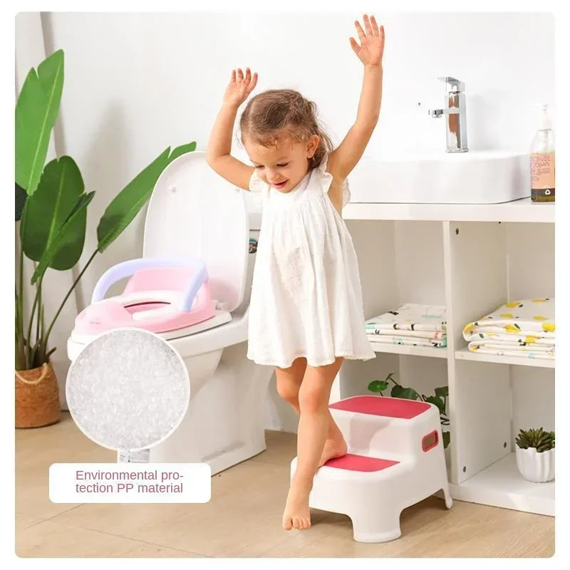 Children's Ottoman Baby Step Chair Stool Small Bench Hand Washing Step Children's Stool Non-Slip Footstool Stand