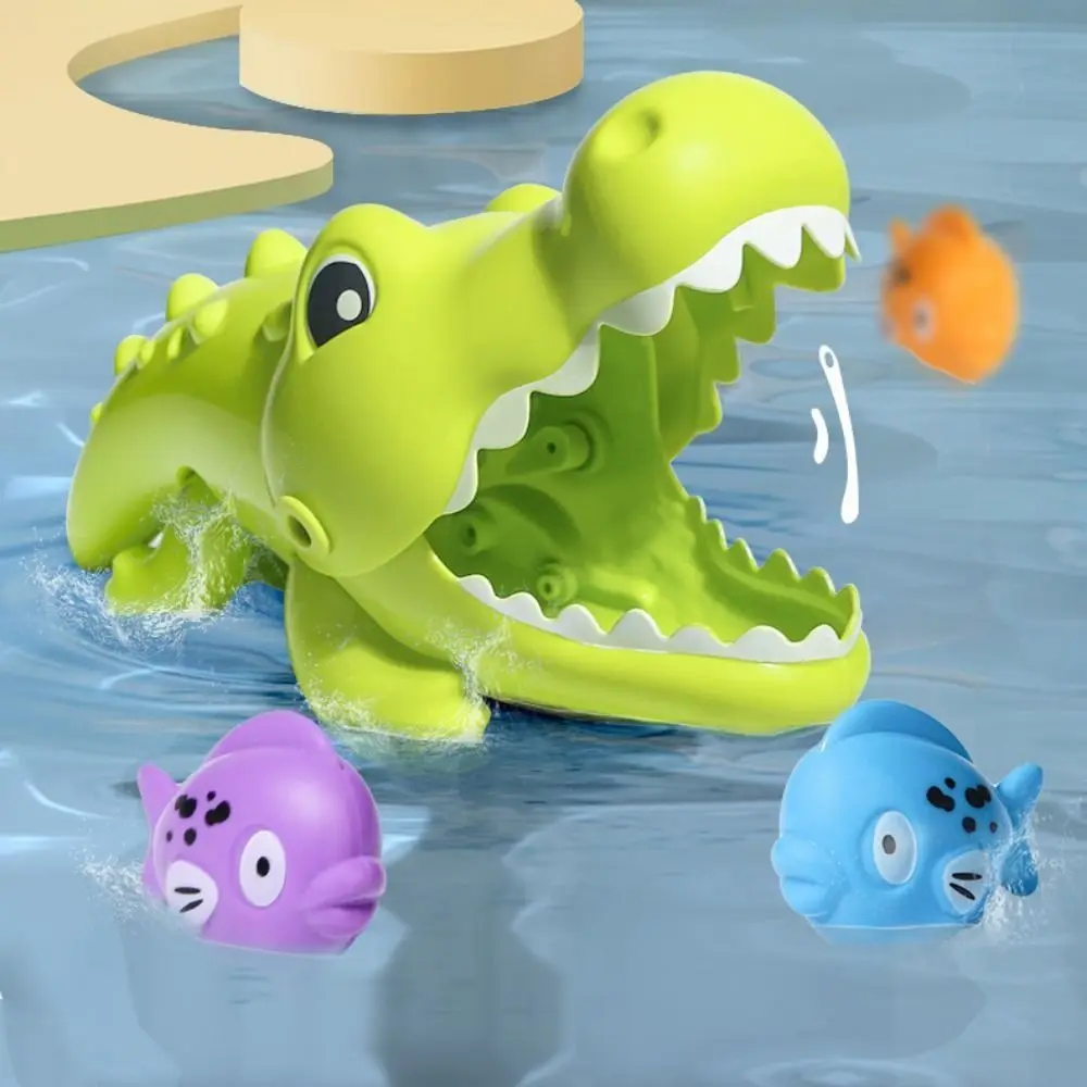 Big Crocodile Bathroom Bathing Toy Eating Small Fish Multiple Types Water Playing Toys Cartoon Fashion Crocodile Water Toy