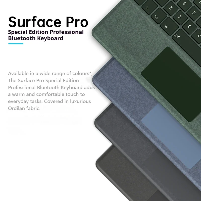 New Colourways for Microsoft Surface Pro 8/9/10/X Bluetooth Keyboard Magnetic Tablet Wireless Touch Keyboard with Pen Slot