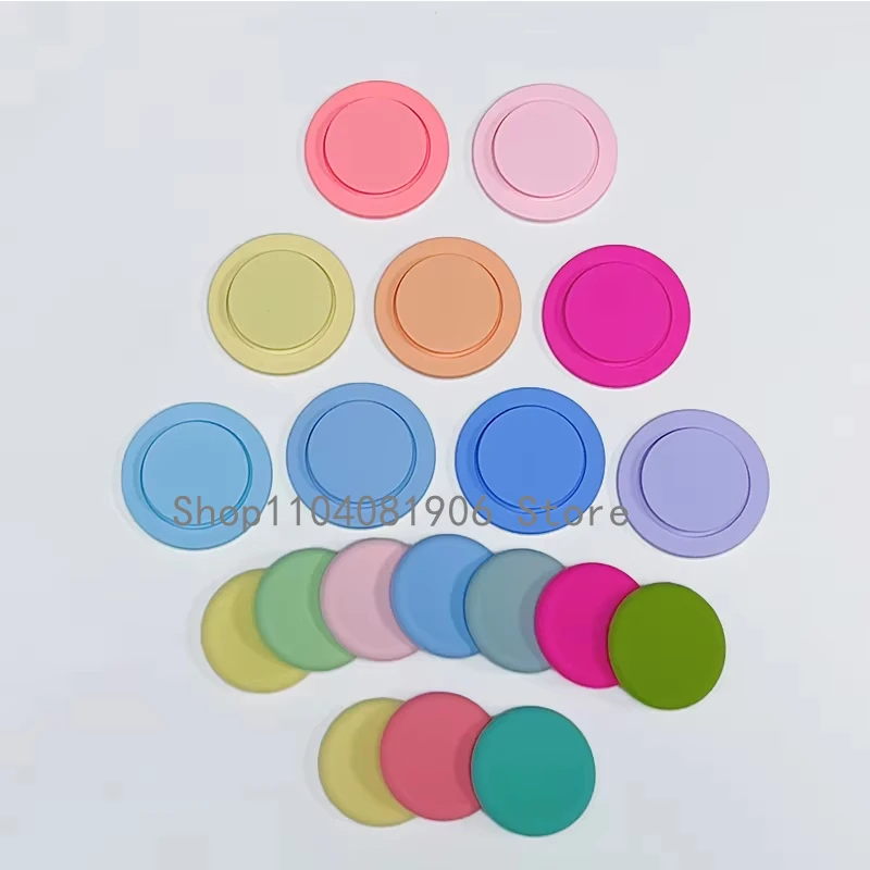 귀여운 Coloful 실리콘 라운드 마그네틱 홀더 그립 Tok Griptok 전화 스탠드 홀더 패드 Magsafe Smart Tok 용 iPhone 15 지원