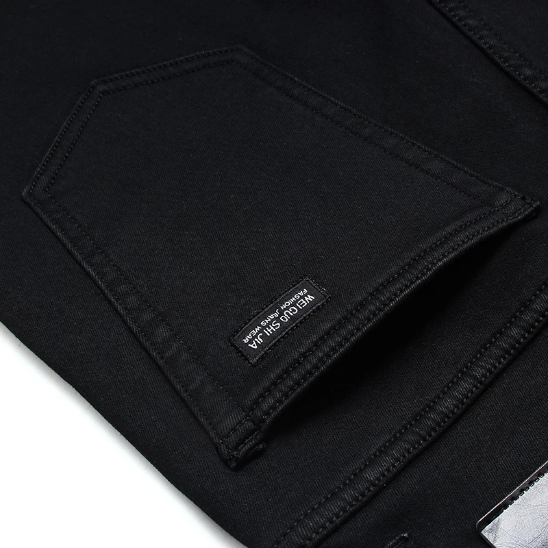 Men's Classic Fashion Jeans Men's Soft Elastic Black Bicycle Men's Spirit Denim Pants Men's Pants 6