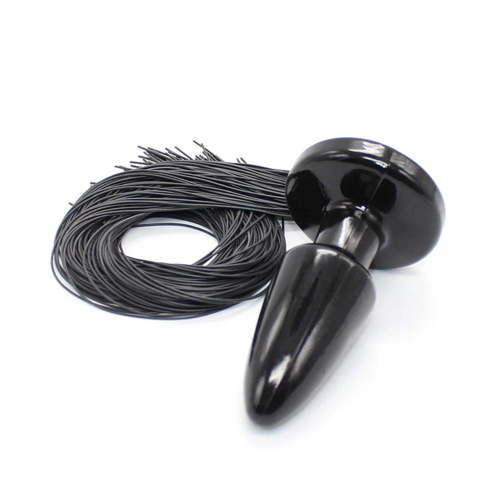 Giocattoli Del Sesso Per Adulti Plug Anale In Silicone Nero Passione Sessuale Coda Di Cavallo Plug Anale Bdsm Gioco Di Ruolo Flirtare Puntelli Per Don