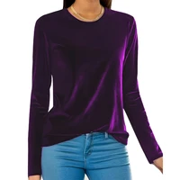 Plus Size Women's Tops 2025 New Solid Color Round Neck Long Sleeve Shirt Slim Stretchy Blouse Casual Loose Fit Tunic Top 1XL-5XL - Image 4