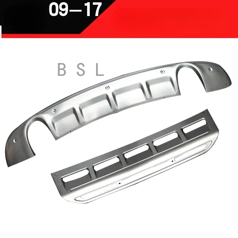 

Fit For Audi Q5 2009-2012 2013-2017 front+Rear Bumper Diffuser Bumpers Lip Protector Guard skid plate stainless steel