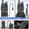 2PCS Baofeng UV-5RH PRO  GPS Multi Band Walkie Talkie Wirless Copy Frequency  NOAA Type-C Long Range UV-5R Two Way Ham Radio 5