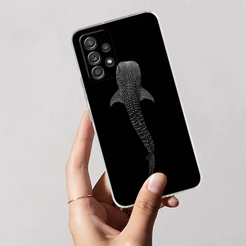 Ocean Whale Shark Clear Phone Case – Vibrant Marine Life Design Cover