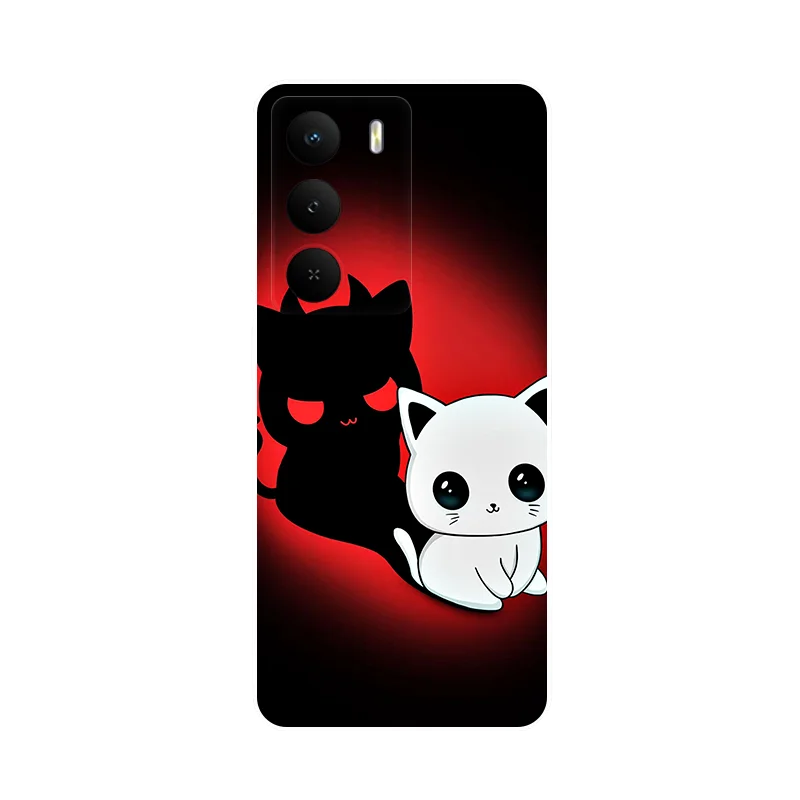 Cute Cat Soft TPU Protective Phone Case - Silicone Bumper Cover