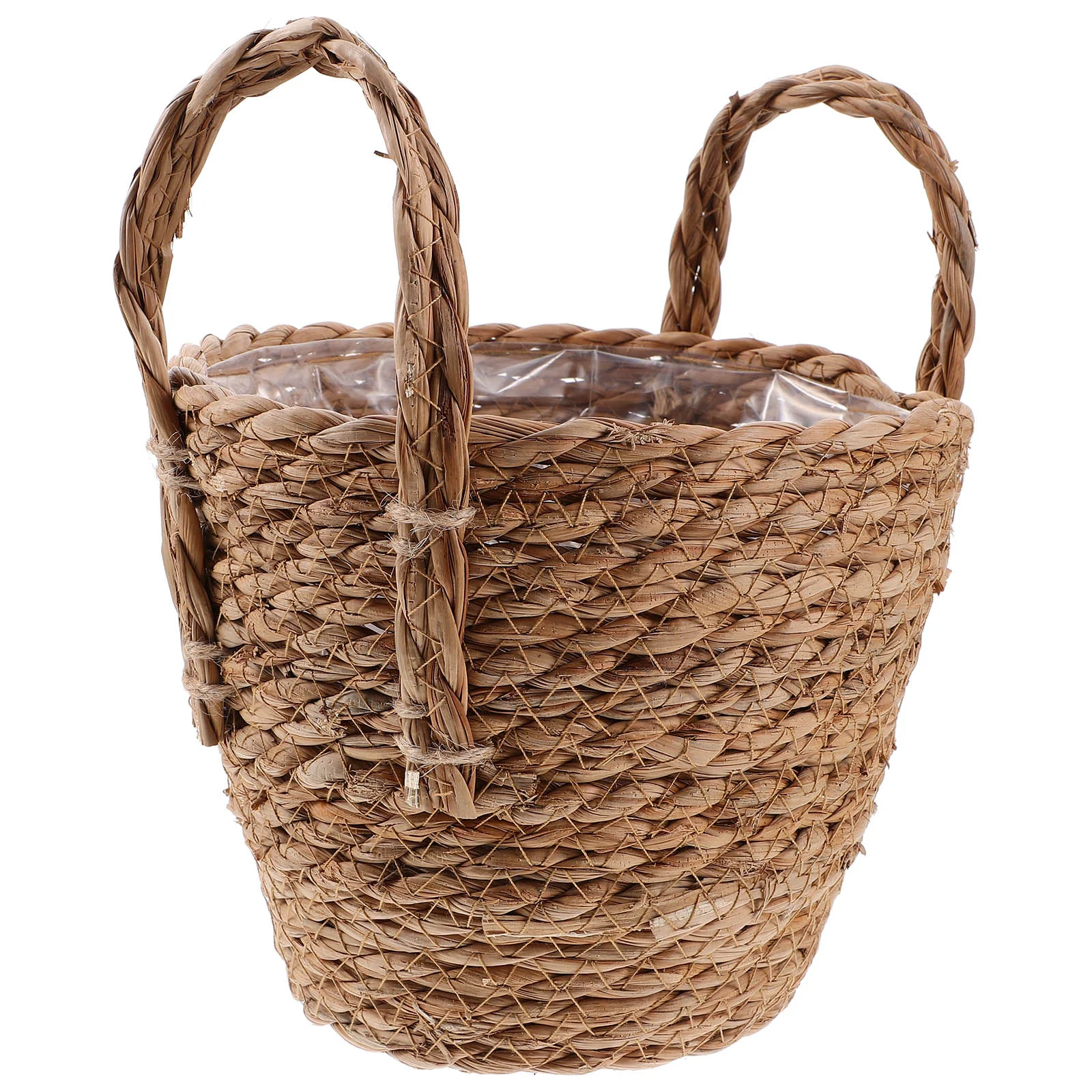 

Multifunctional flowerpot creative Nordic green plant potted indoor straw flowerpot home decoration retro storage flower pot